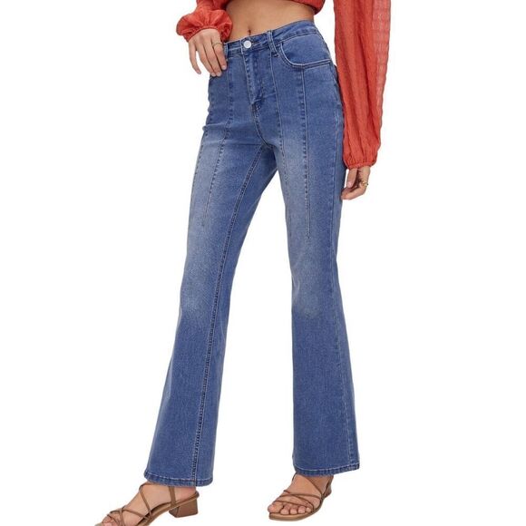 NWT Cider Mid Rise Solid Flared Jeans Sz 6 - Picture 3 of 10